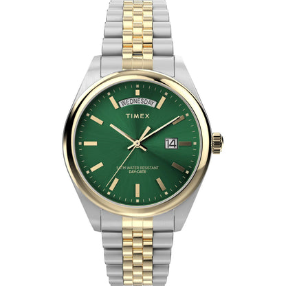 Timex Quartz Green Dial Analog Stainless Steel Men's Watch TW2W42800UJ