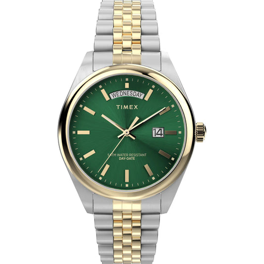 Timex Quartz Green Dial Analog Stainless Steel Men's Watch TW2W42800UJ