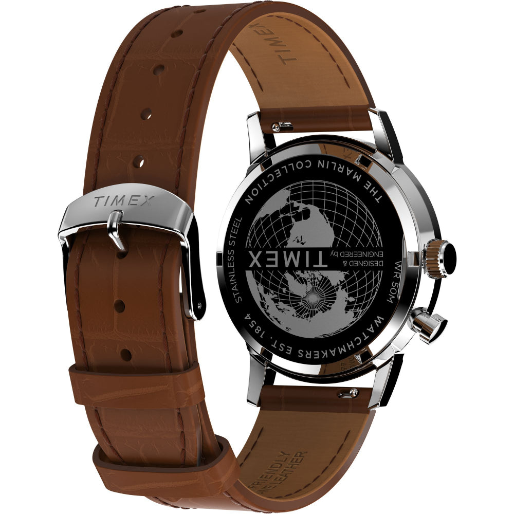 TW2W51000UJ Marlin Analog Moon Phase  Leather Strap Watch