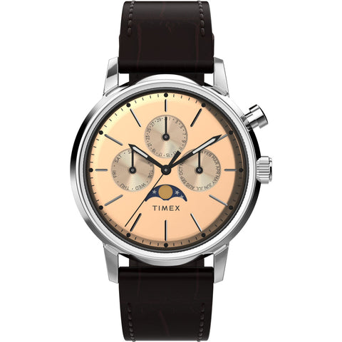 TW2W51100UJ Marlin Moon Phase Leather Strap Watch - Buy Now at Sai Creations Watches