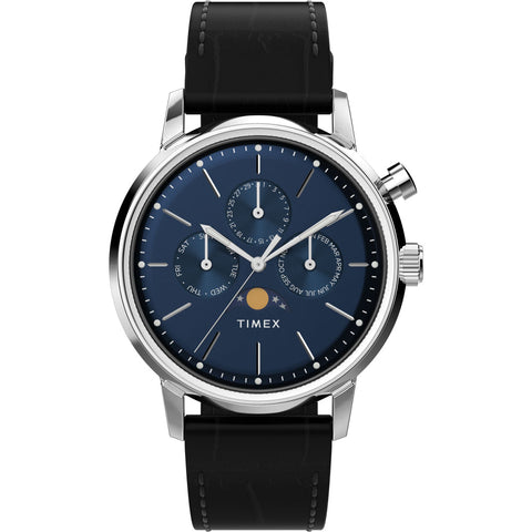 TW2W51200UJ Blue Marlin Moon Phase Leather Strap Watch - Buy Now at Sai Creations Watches