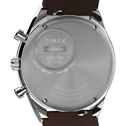 TW2W51800UJ Q Timex | Chronograph Leather Strap Watch (MEN)