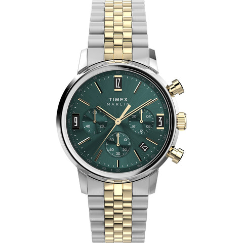 TW2W60000 Timex | Marlin Quartz Chronograph 40mm Bicolor Watch (Men) - Buy Now at Sai Creations Watches