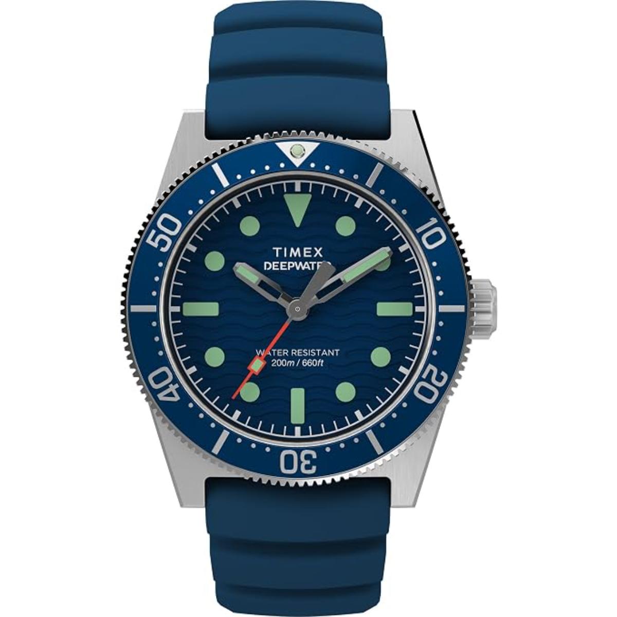 Timex Deepwater Blue Round Dial Analog Men's Watch TW2W74600UJ
