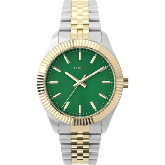 Timex Quartz Green Dial Analog Stainless Steel Women's Watch TW2W87400IK