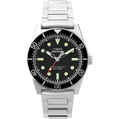 Timex Deep Water Black Round Dial Analog Men's Watch TW2W95200UJ