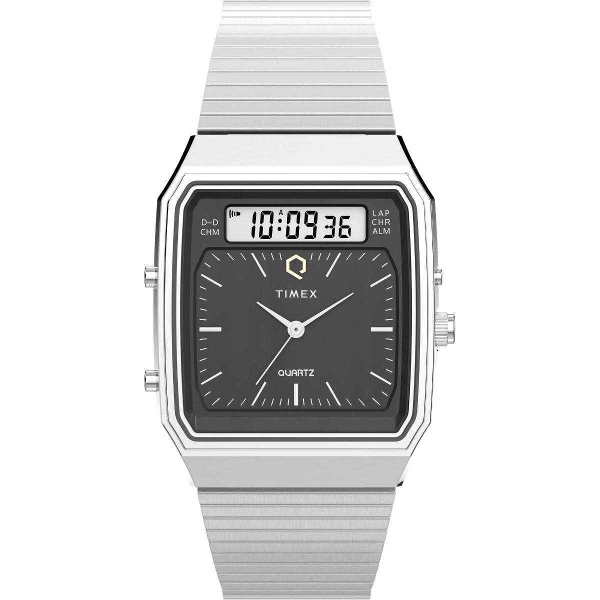 Timex Q Black Rectangle Dial Analog-Digital Men's Watch TW2Y05900UJ