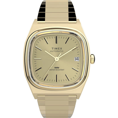 TIMEX Champagne Rectangle Dial Automatic Analog Men's Watch - TW2Y07200UJ