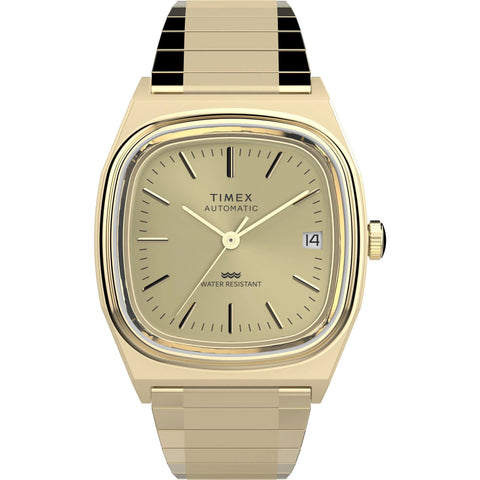 TIMEX Champagne Rectangle Dial Automatic Analog Men's Watch - TW2Y07200UJ - Buy Now at Sai Creations Watches