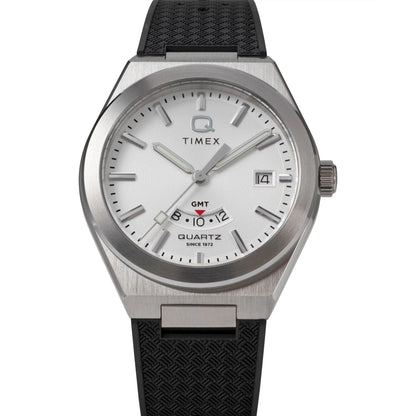 Timex Q Silver-Tone Round Dial Analog Men's Watch - TW2Y12200UJ