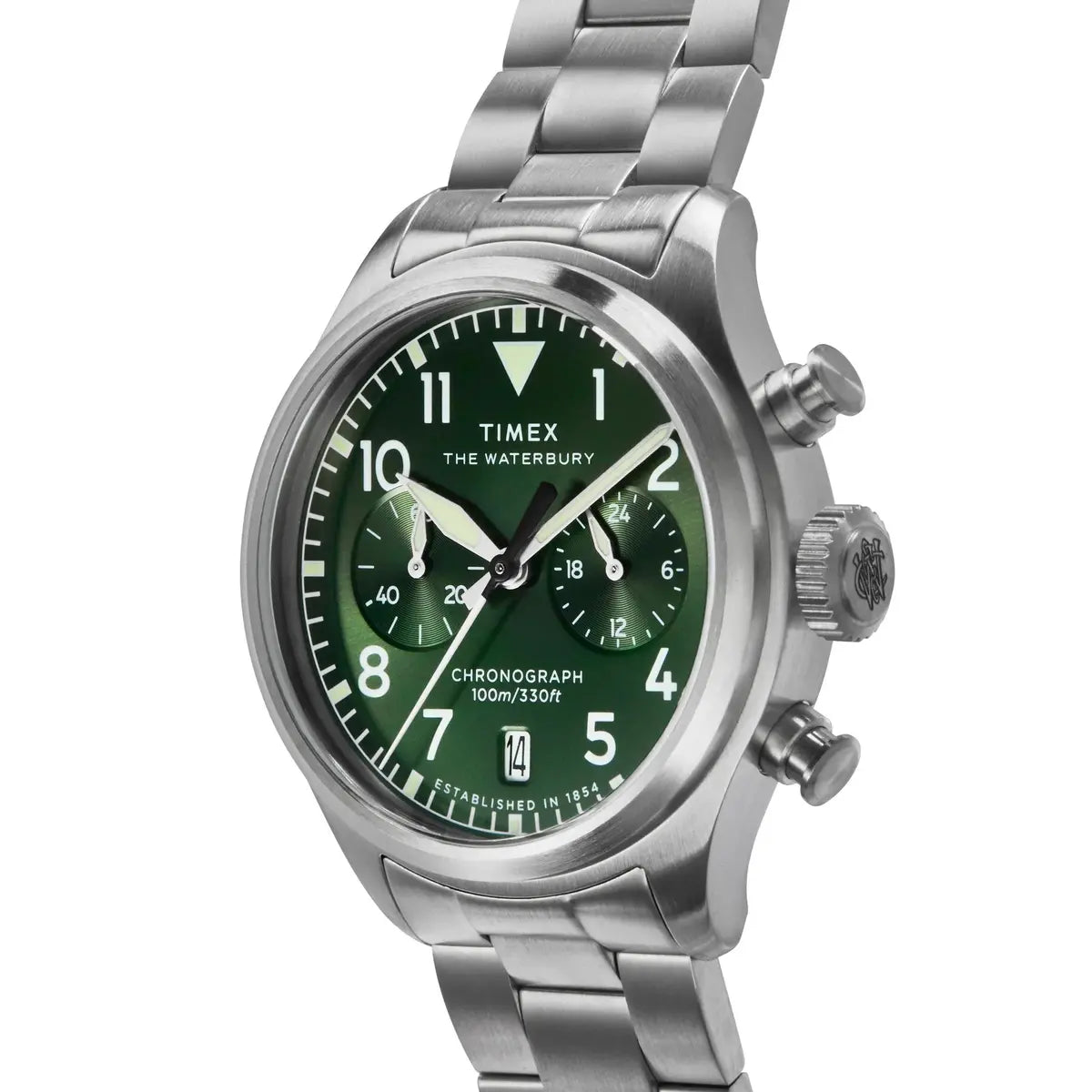 Timex Traditional Green Round Dial Analog Men's Watch - TW2Y19100IK