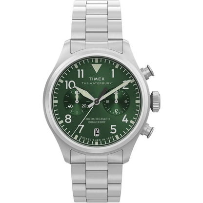 Timex Traditional Green Round Dial Analog Men's Watch - TW2Y19100IK