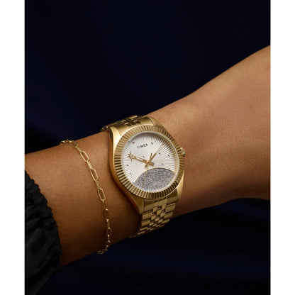 Timex Trend Legacy White Round Dial Analog Women's Watch - TW2Y20300IK