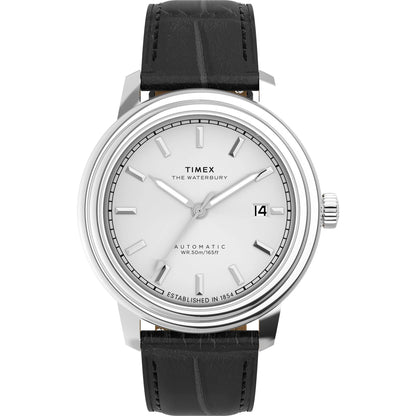 Timex Waterbury Silver-Tone Dial Automatic Men's Watch - TW2Y22900UJ