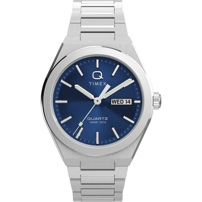 Timex Q Continental Blue Round Dial Analog Men's Watch - TW2Y25100IK
