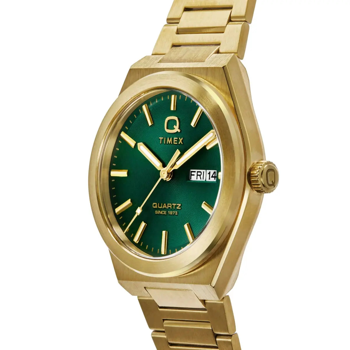 Timex Q Continental Green Round Dial Analog Men's Watch TW2Y35100IK