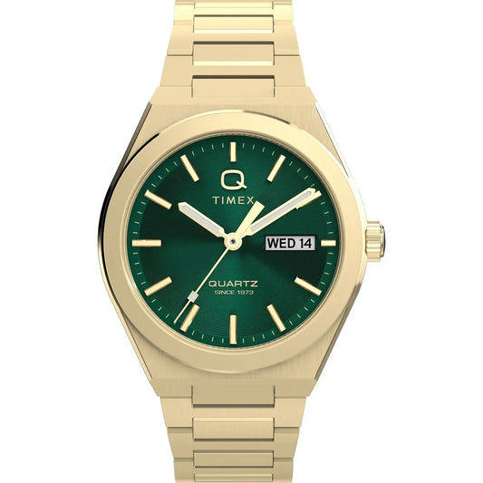 Timex Q Continental Green Round Dial Analog Men's Watch TW2Y35100IK