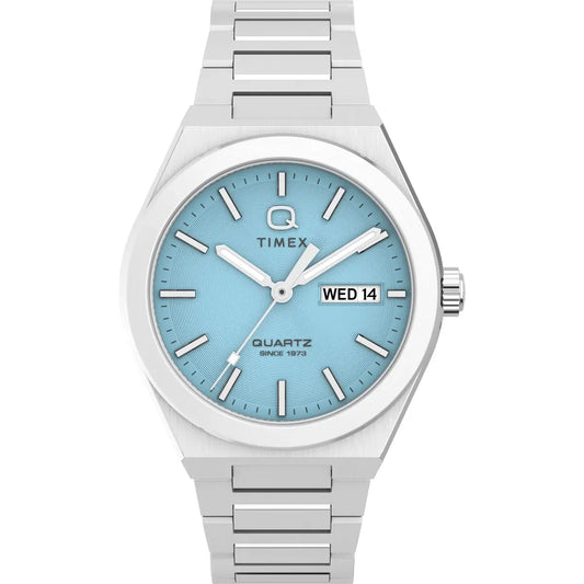 Timex Q Continental Blue Round Dial Analog Men's Watch - TW2Y35200IK