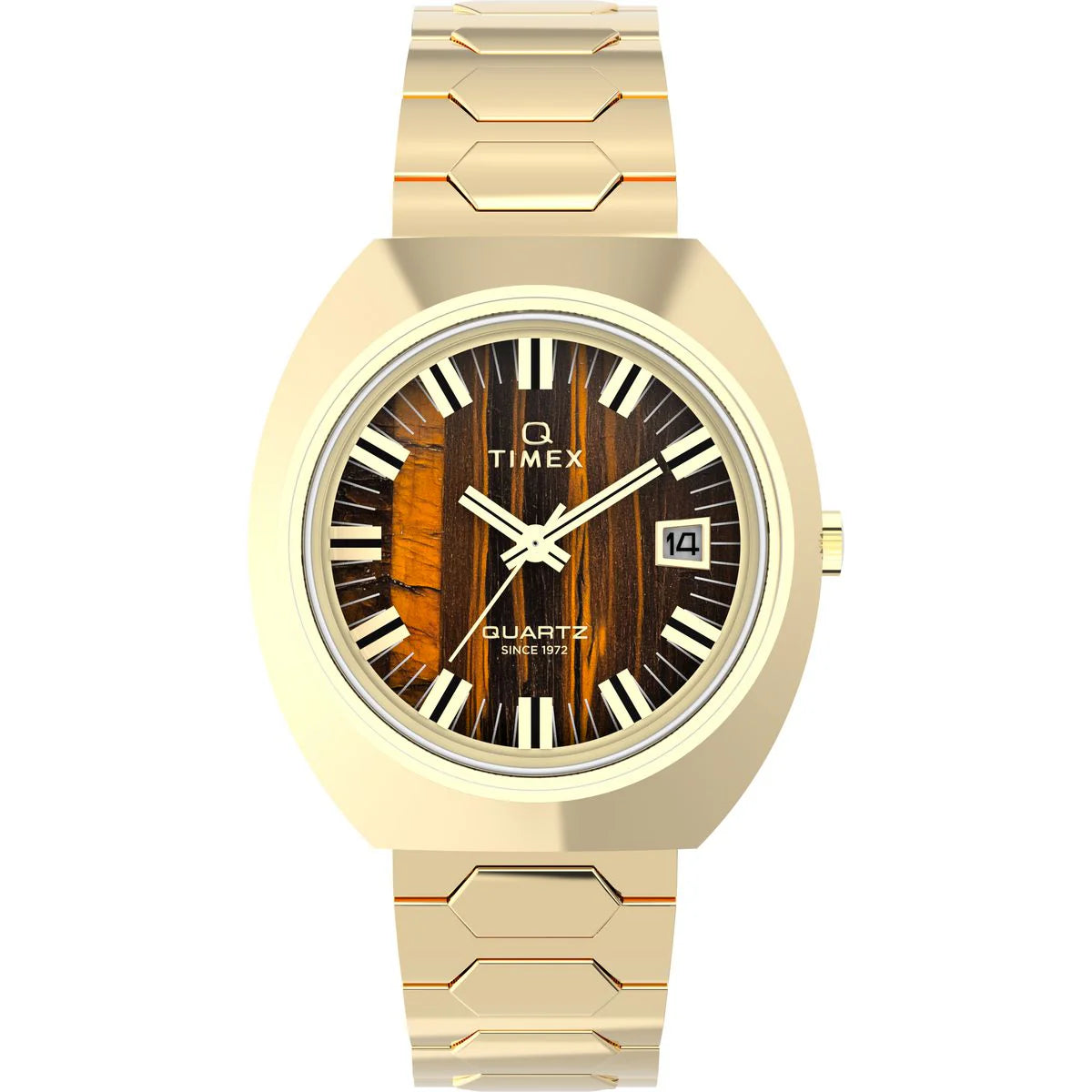 Q Timex Quartz Tonneau Brown Dial Analog Men's Watch - TW2Y45200UJ