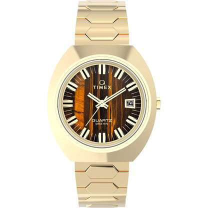 Q Timex Quartz Tonneau Brown Dial Analog Men's Watch - TW2Y45200UJ
