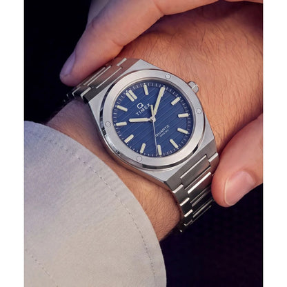 Q Timex Quartz Blue Round Dial Analog Men's Watch TW2Y81400UJ