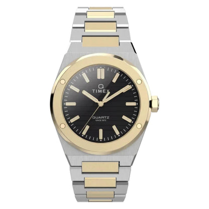Q Timex Quartz Marbella Black Dial Analog Watch For Men TW2Y81500