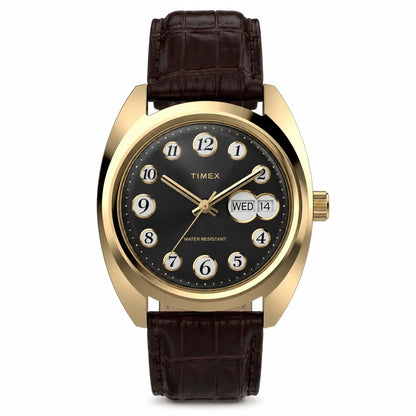 Timex 1976 Rotary Phone Dial Reissue 37mm Leather Strap Men's Watch – TW2Y82100UJ