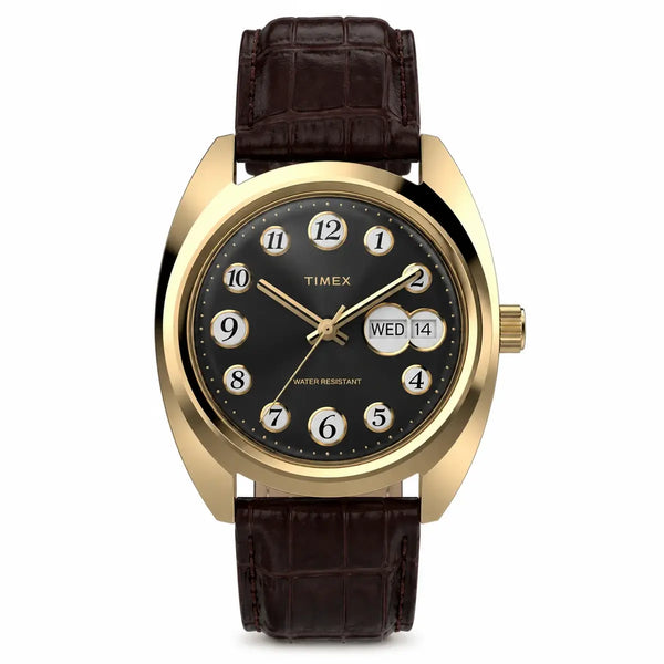 Timex 1976 Rotary Phone Dial Reissue 37mm Leather Strap Men's Watch – TW2Y82100UJ