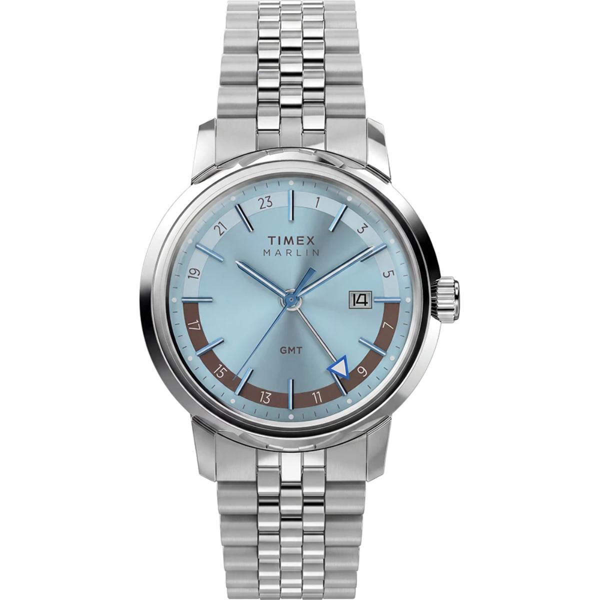Timex quartz Marlin GMT Blue Dial Analog Men's Watch TW2Y84100