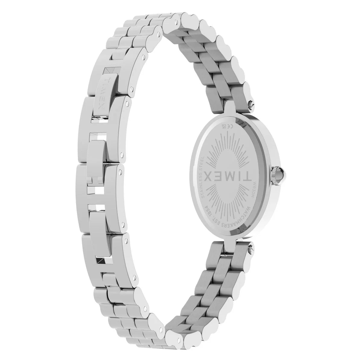 Timex Cavatina Oval White Dial Analog Women's Watch - TW2Y86000UJ