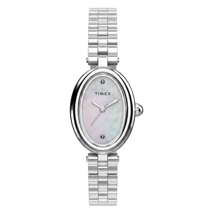 Timex Cavatina Oval White Dial Analog Women's Watch - TW2Y86000UJ