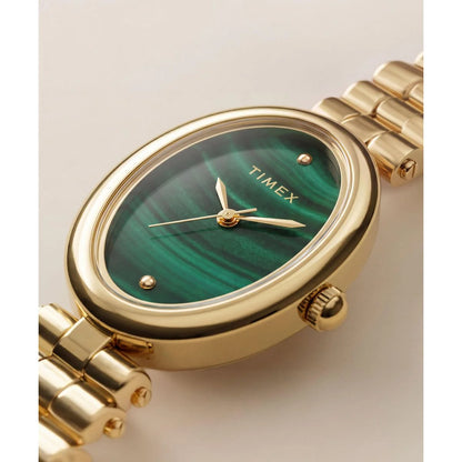 Timex Cavatina Oval Green Dial Analog Women's Watch - TW2Y86100UJ