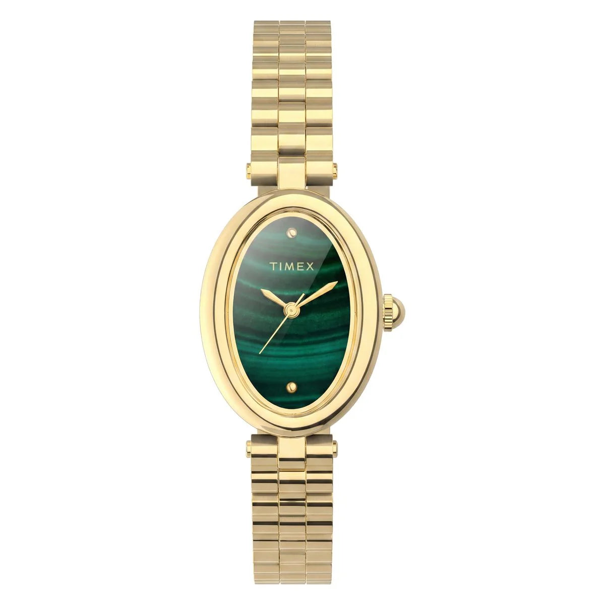 Timex Cavatina Oval Green Dial Analog Women's Watch - TW2Y86100UJ