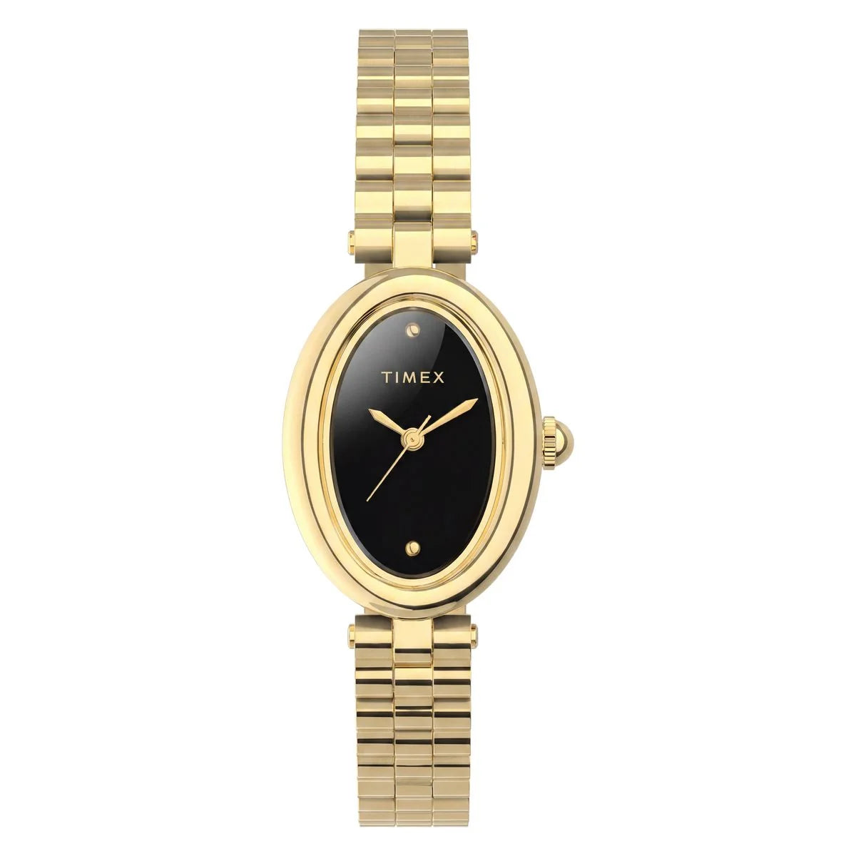 Timex Cavatina Oval Black Dial Analog Women's Watch - TW2Y86200UJ