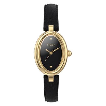 Timex Cavatina Oval Black Dial Analog Women's Watch - TW2Y86300UJ