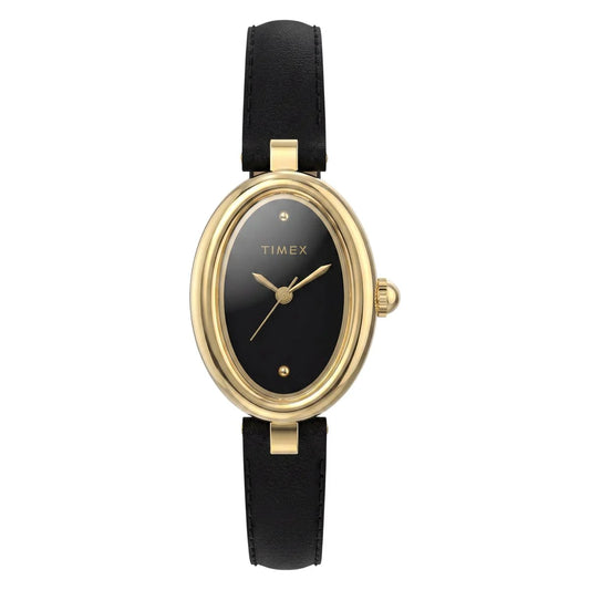 Timex Cavatina Oval Black Dial Analog Women's Watch - TW2Y86300UJ