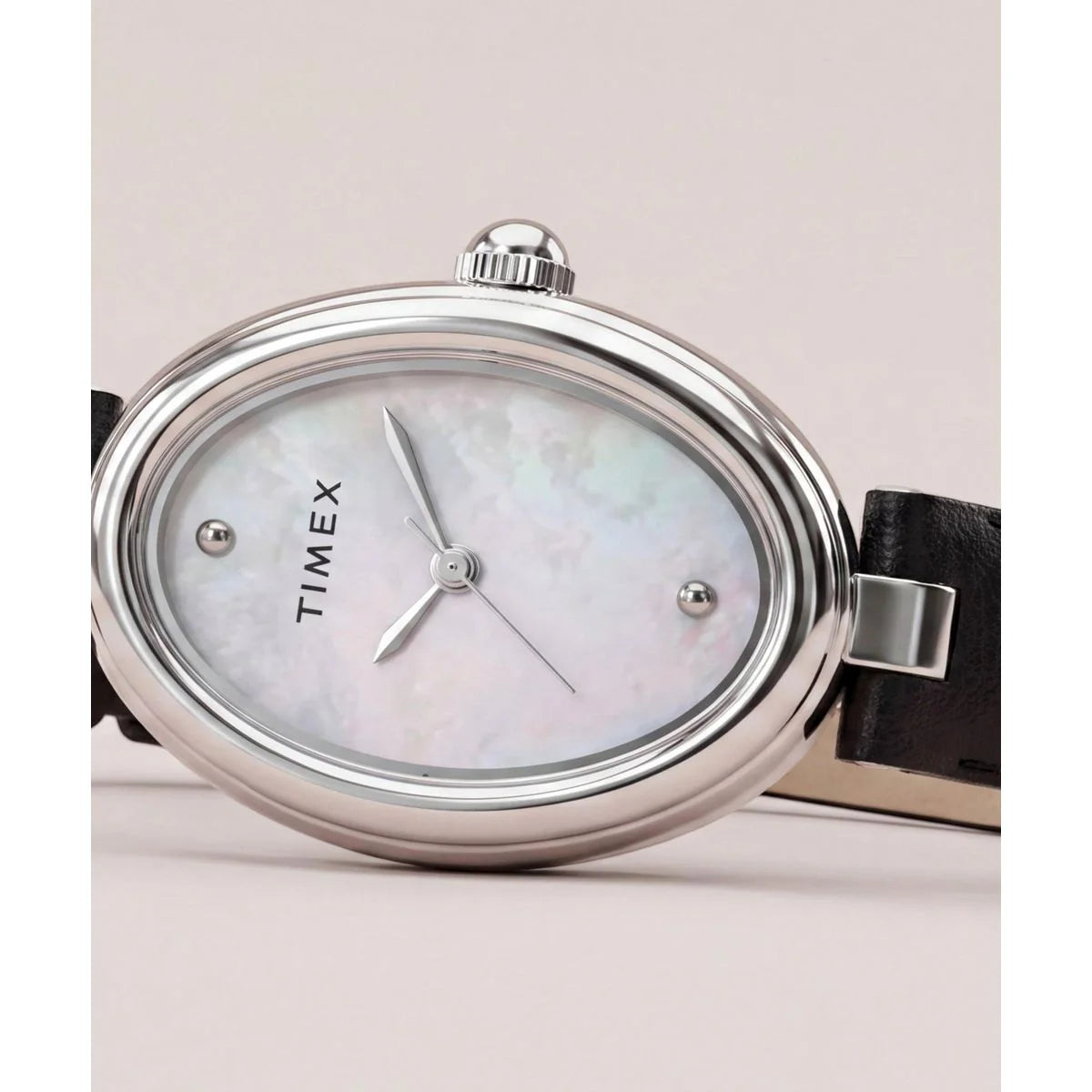 Timex Cavatina Oval White Dial Analog Women's Watch - TW2Y86400UJ