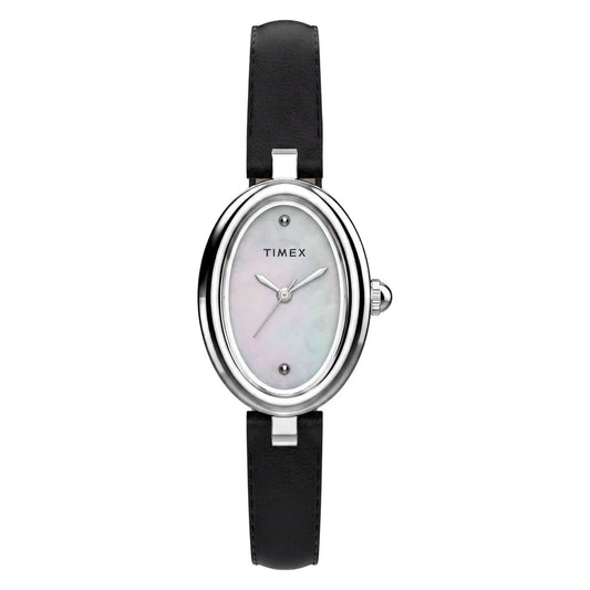 Timex Cavatina Oval White Dial Analog Women's Watch - TW2Y86400UJ