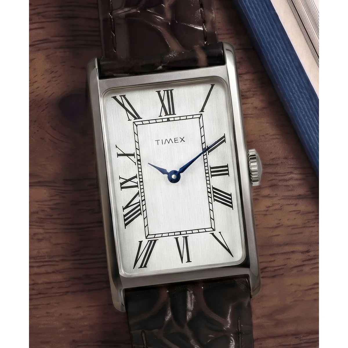 Timex Quartz Rectangle Silver Dial Analog Men's Watch - TW2Y88200UJ