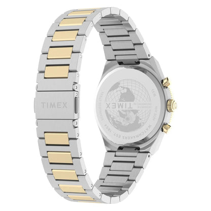 Q Timex Quartz Gold Dial Analog Chronograph Men's Watch TW2Y92300UJ