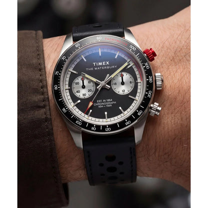 Timex Waterbury Black Dial Analog Chronograph Men's Watch TW2Y93300UJ
