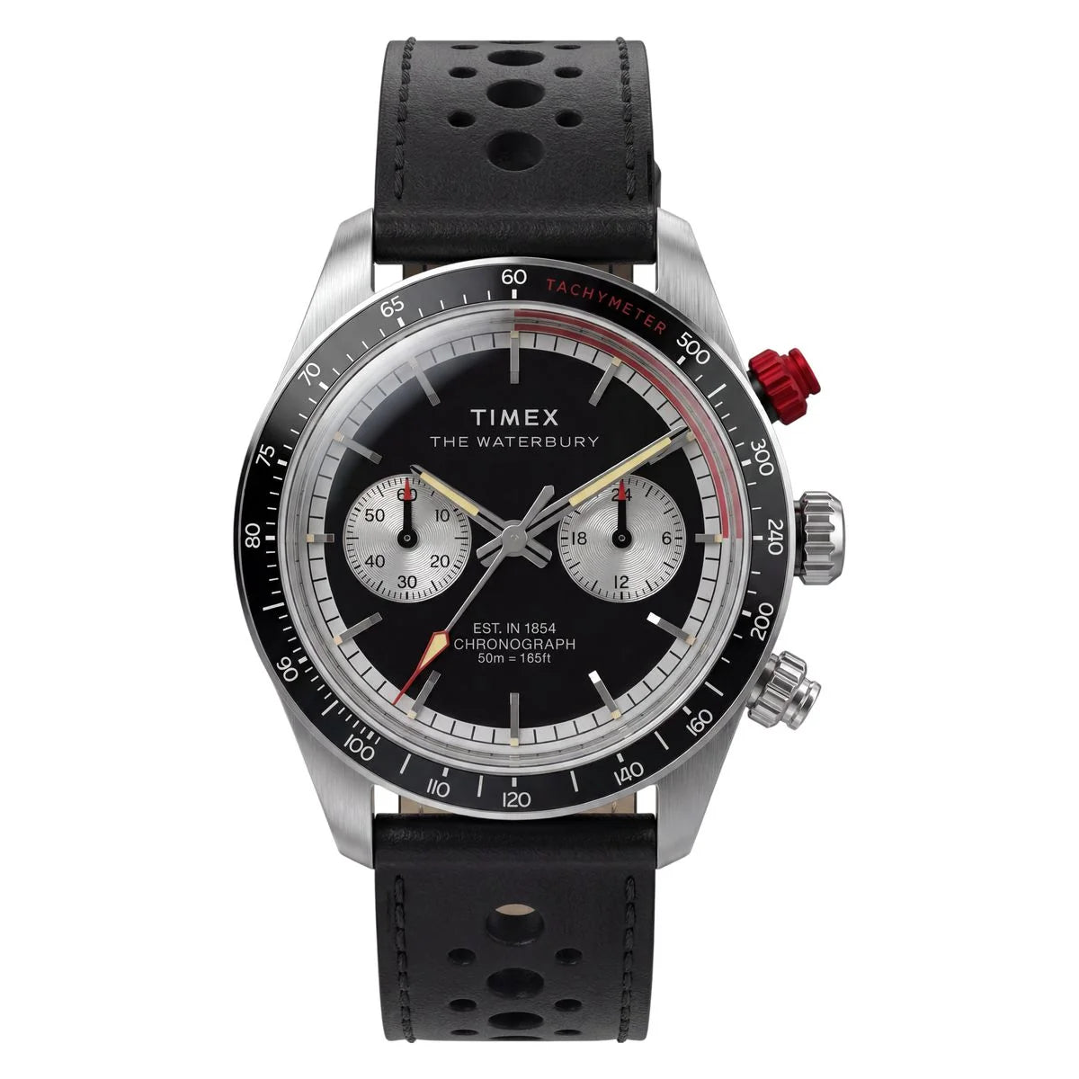 Timex Waterbury Black Dial Analog Chronograph Men's Watch TW2Y93300UJ