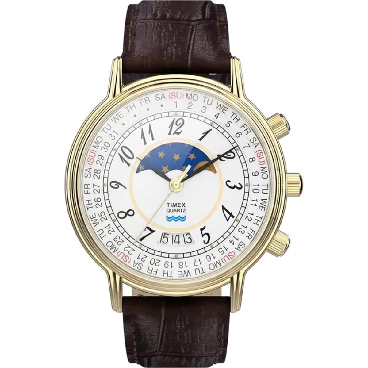 Timex 1990 Moon Phase and Calendar Dial Reissue Men's Watch TW2Y99000UJ