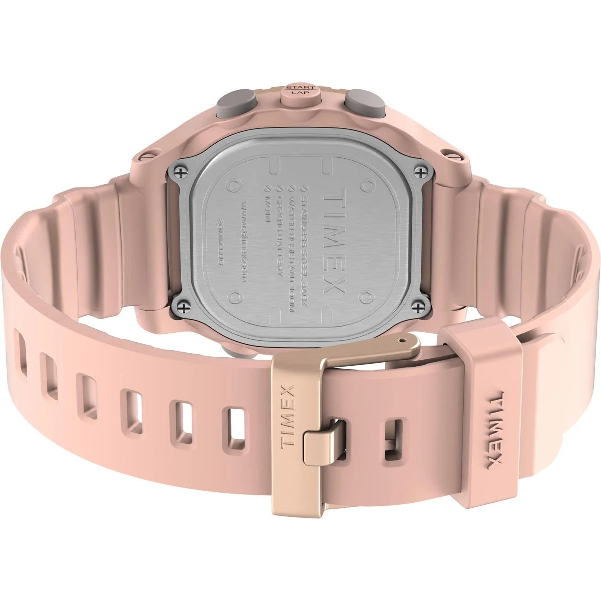 Timex Global Pink Dial Silicone Strap Digital Unisex Watch TW5M35700UJ