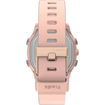 Timex Global Pink Dial Silicone Strap Digital Unisex Watch TW5M35700UJ