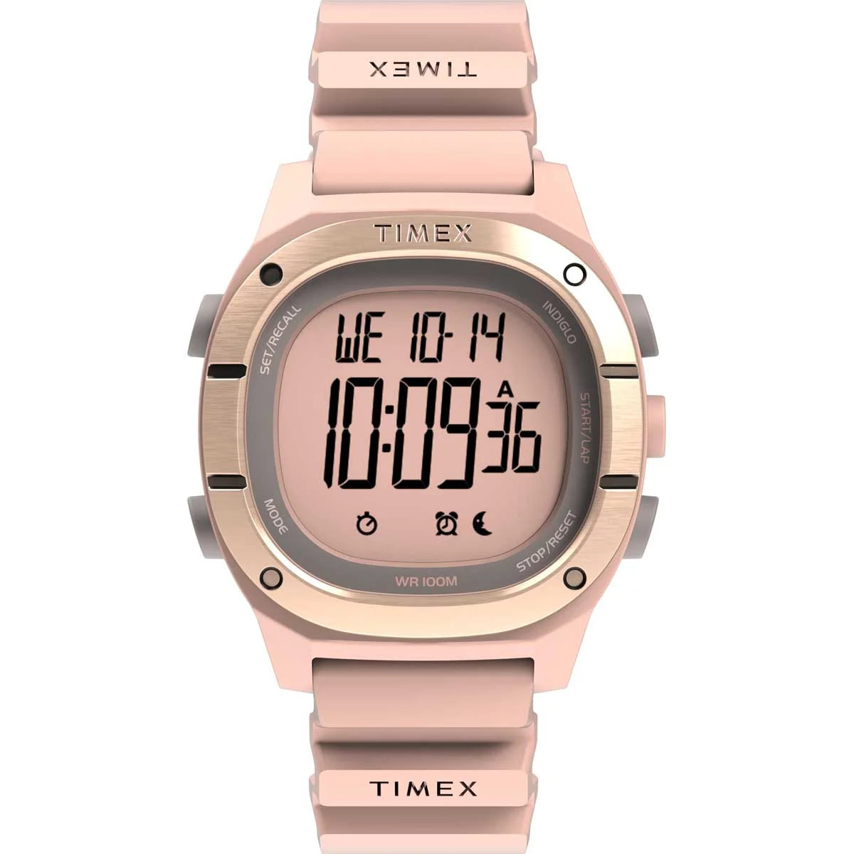 Timex Global Pink Dial Silicone Strap Digital Unisex Watch TW5M35700UJ