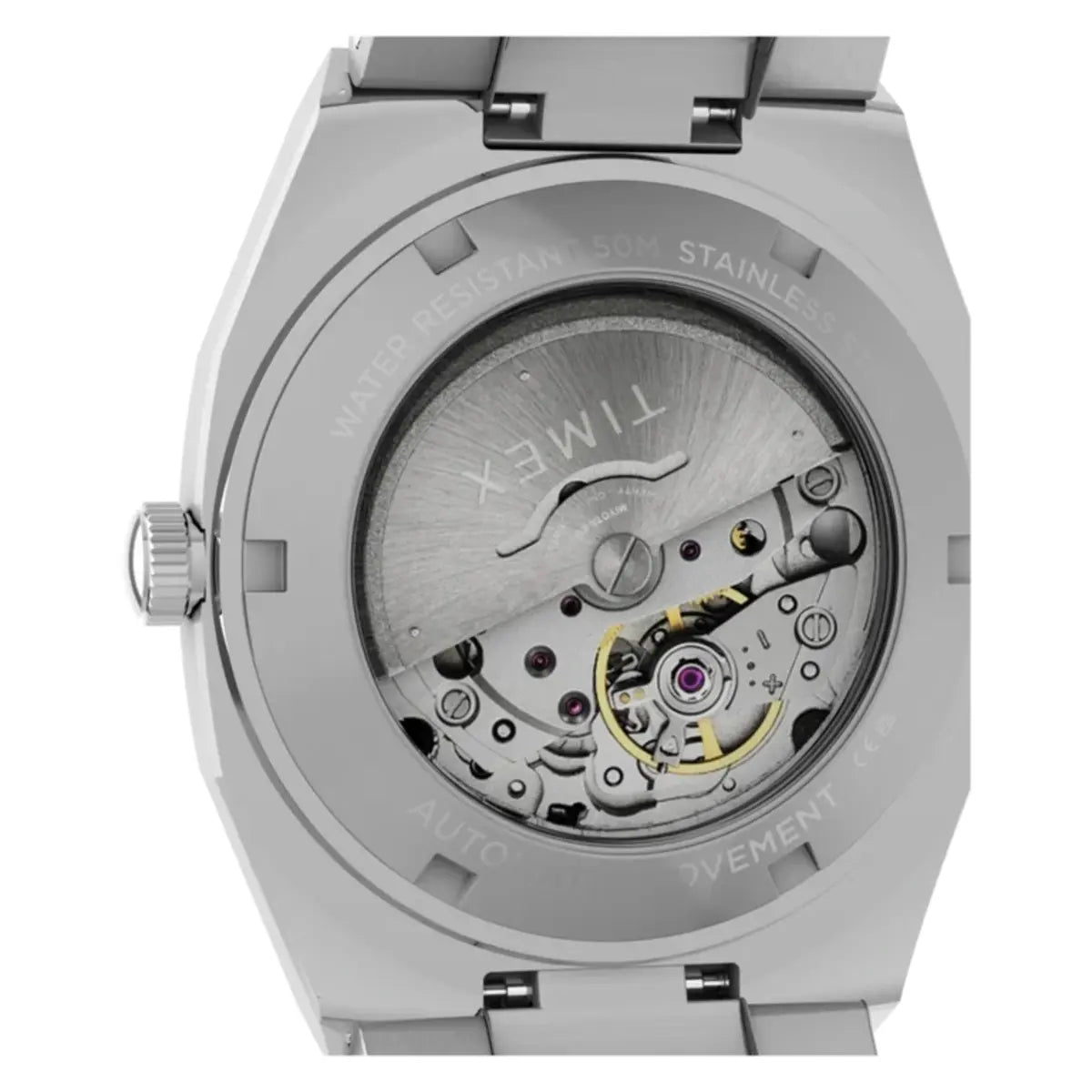Timex E Line Silver Dial Analog Automatic Men's Watch TW6A00500UJ