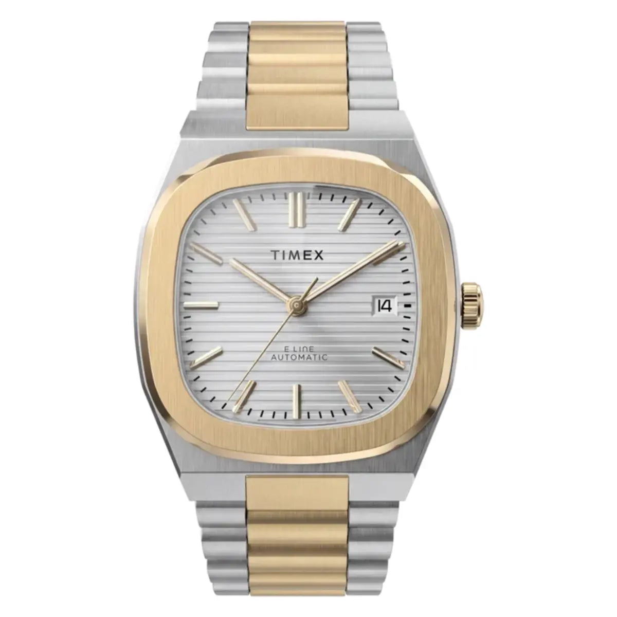 Timex E Line Silver Dial Analog Automatic Men's Watch TW6A00600