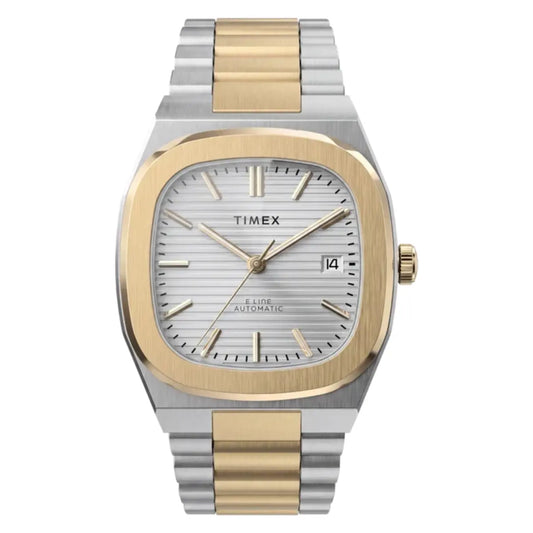 Timex E Line Silver Dial Analog Automatic Men's Watch TW6A00600