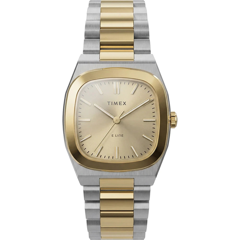 Timex Quartz Square Champagne Dial Analog Women's Watch TW6A00800UJ